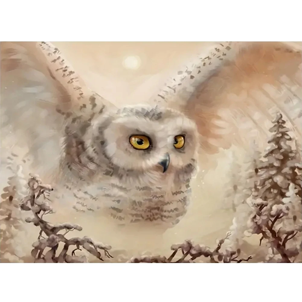 

Owl in Flight 5D Diamond Painting, DIY Handicrafts Home Decorative Diamond Embroidery Kit Gift