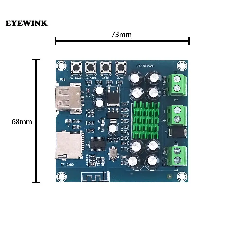 XH-M422 TDA3116D2 Digital Audio Bluetooth-compatible Amplifier Board Module 2x30W 30W+30W Power Dual Channel Amplifier Module