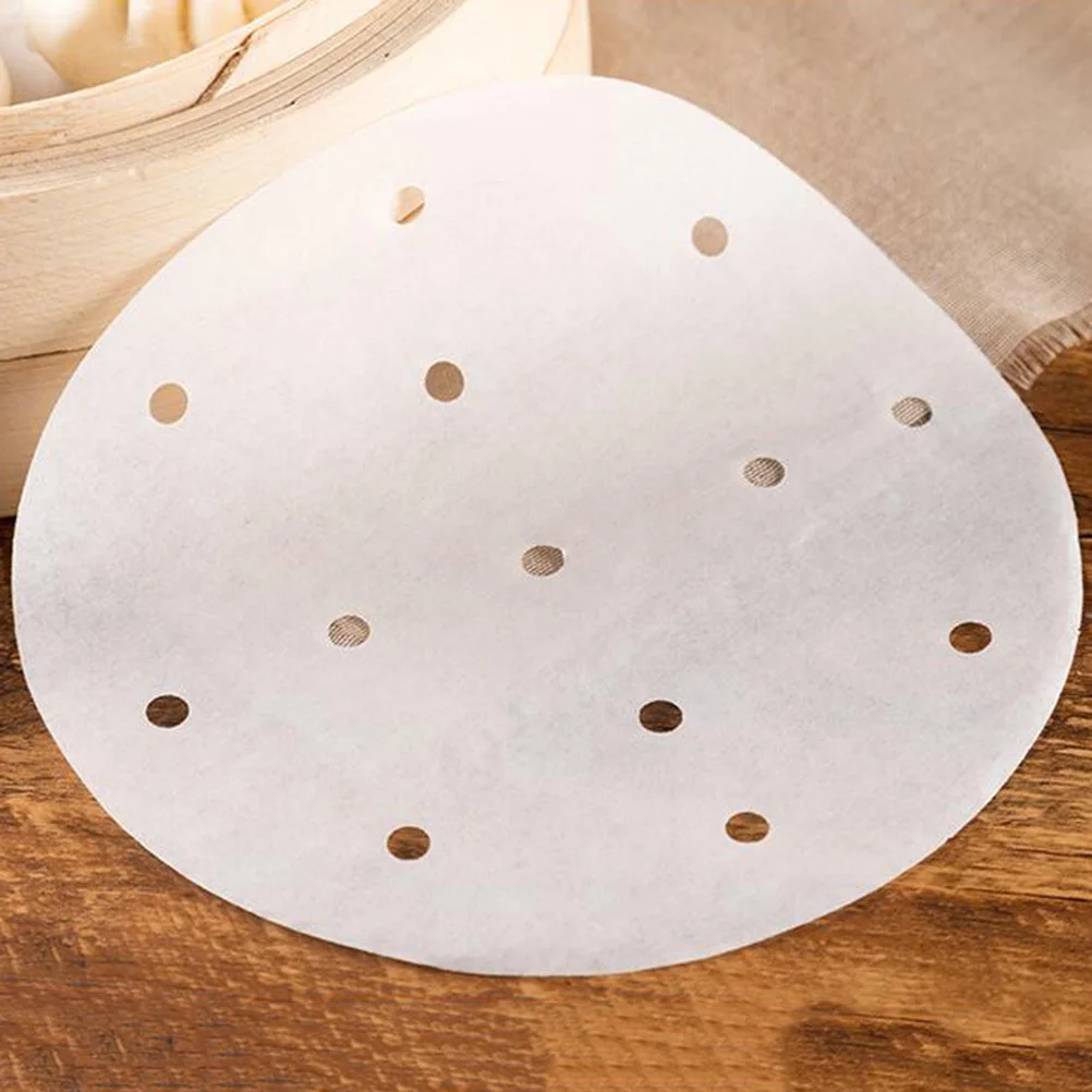 

50pcs 10 Inch Steamer Paper Round Steamer Mats Food Grade Non-Stick Liners For Steamed Bun Air Fryer Cake Baking Parchment