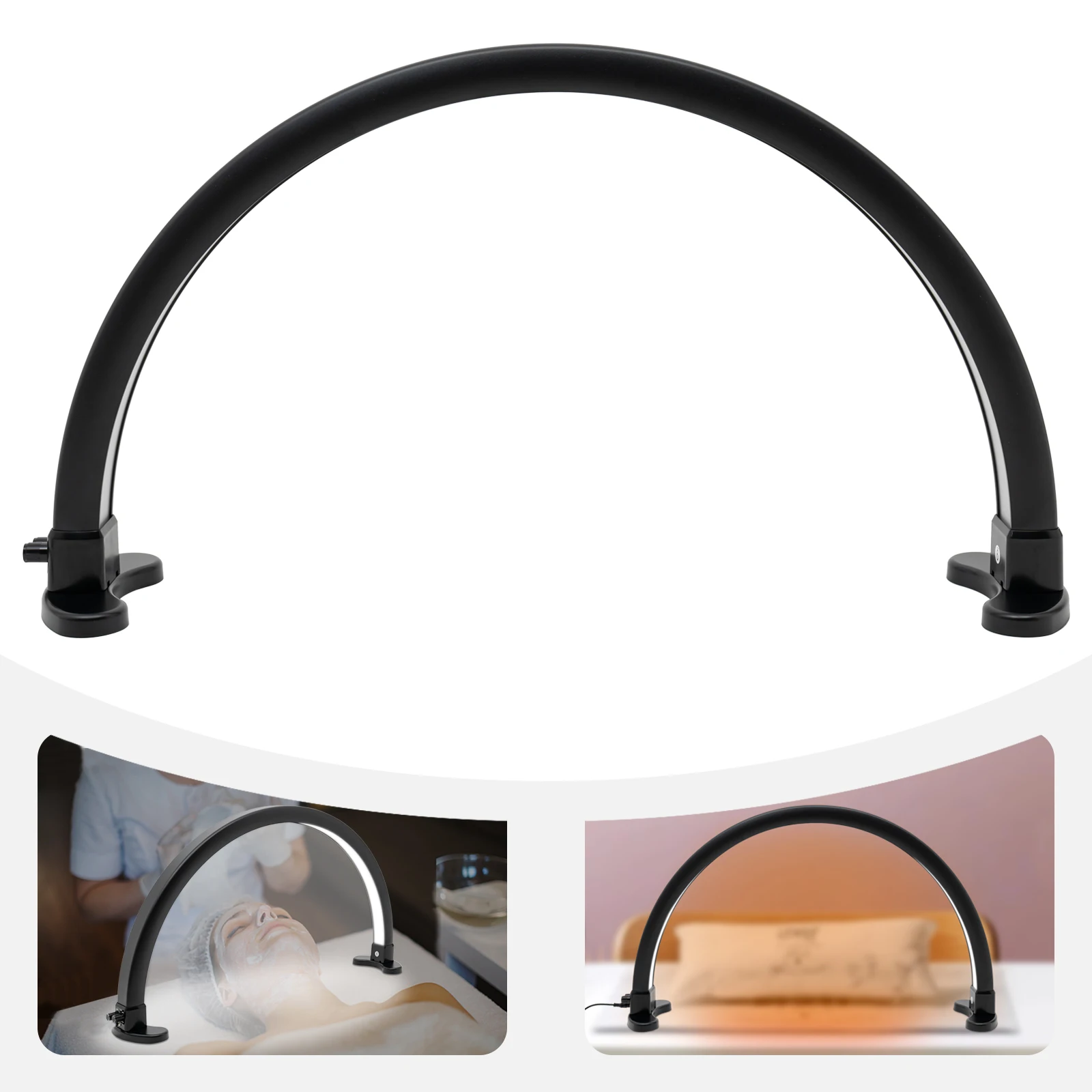 Half Moon Nail Table Lamp 2400 Lumen Foldable LED Crescent Manicure Desktop Light Arch Beauty Salon Fill Lighting