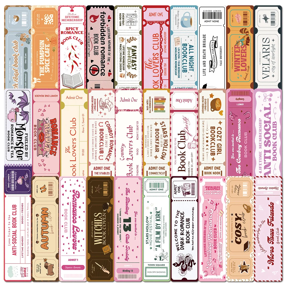 30 Pcs Creative Book Club Bookmarks Student Reading Book Cards Page Markers