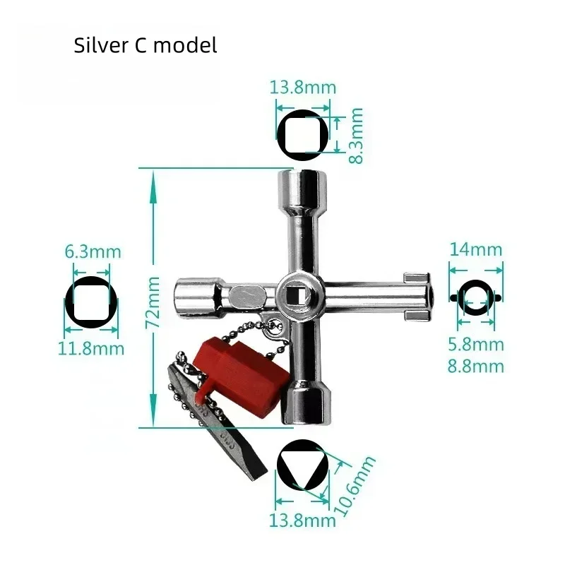 Hot Sell High Quality Internal Triangle Wrench Elevator Water Meter Valve Key Multi-functional Internal Triangle Key Wrench Home