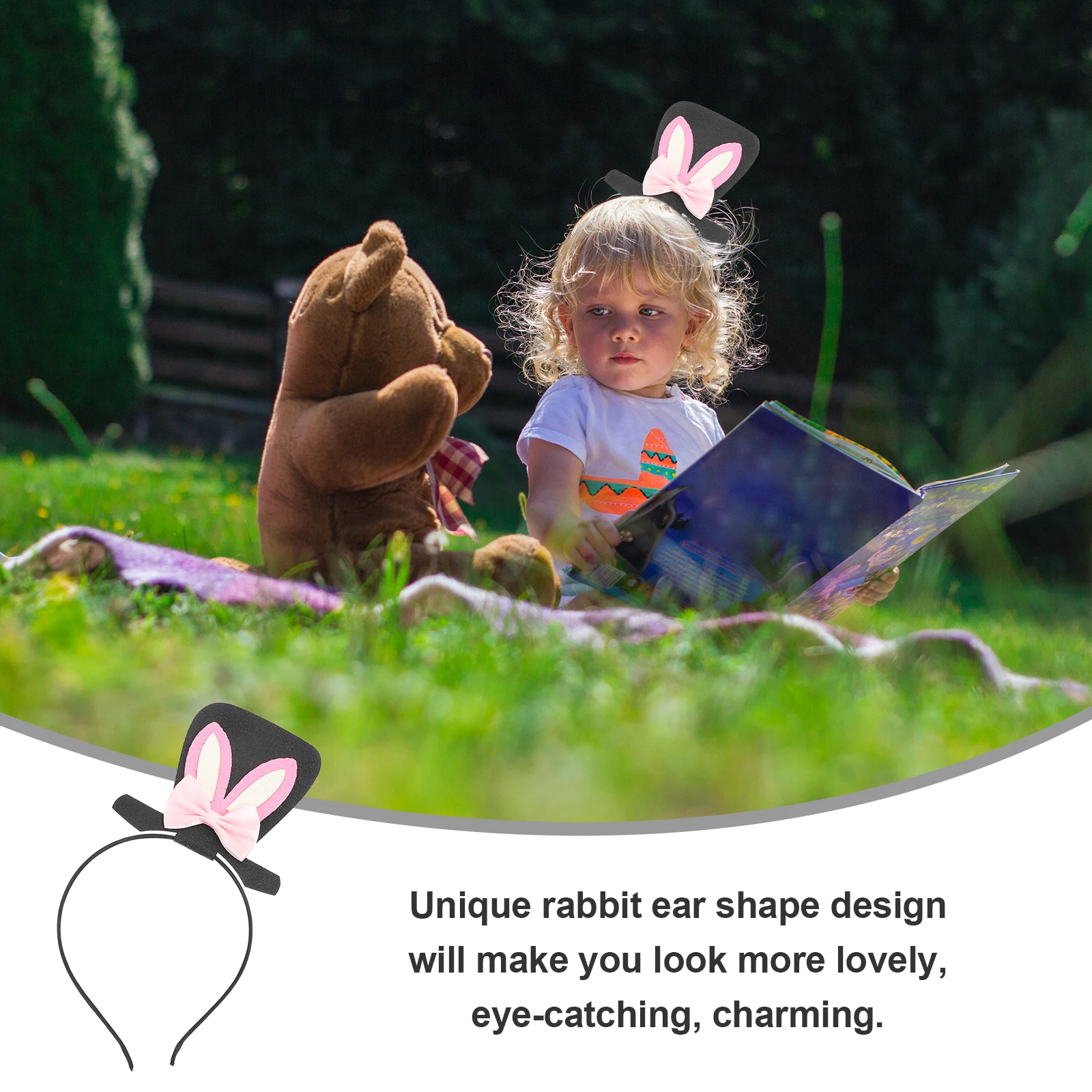 

Fuzzy Headband Bunny Ear Headbands Party Cosplay Headwear Headgear Greeter Decorative Rabbit