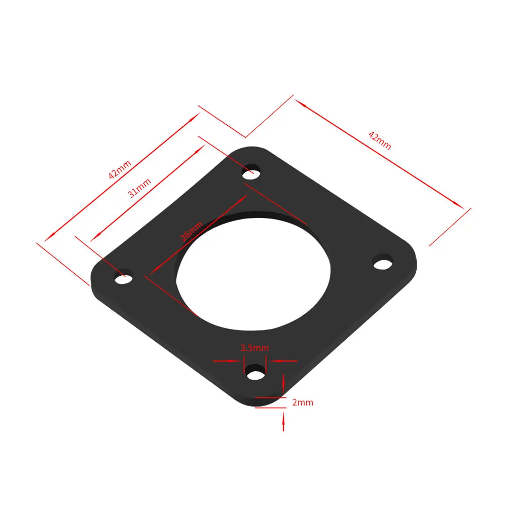 1PCS CNC machined Nema 17 Stepper Motor Damper Silicone shock absorber 42 Motor Absorber 2MM thickness For 3D Printer parts