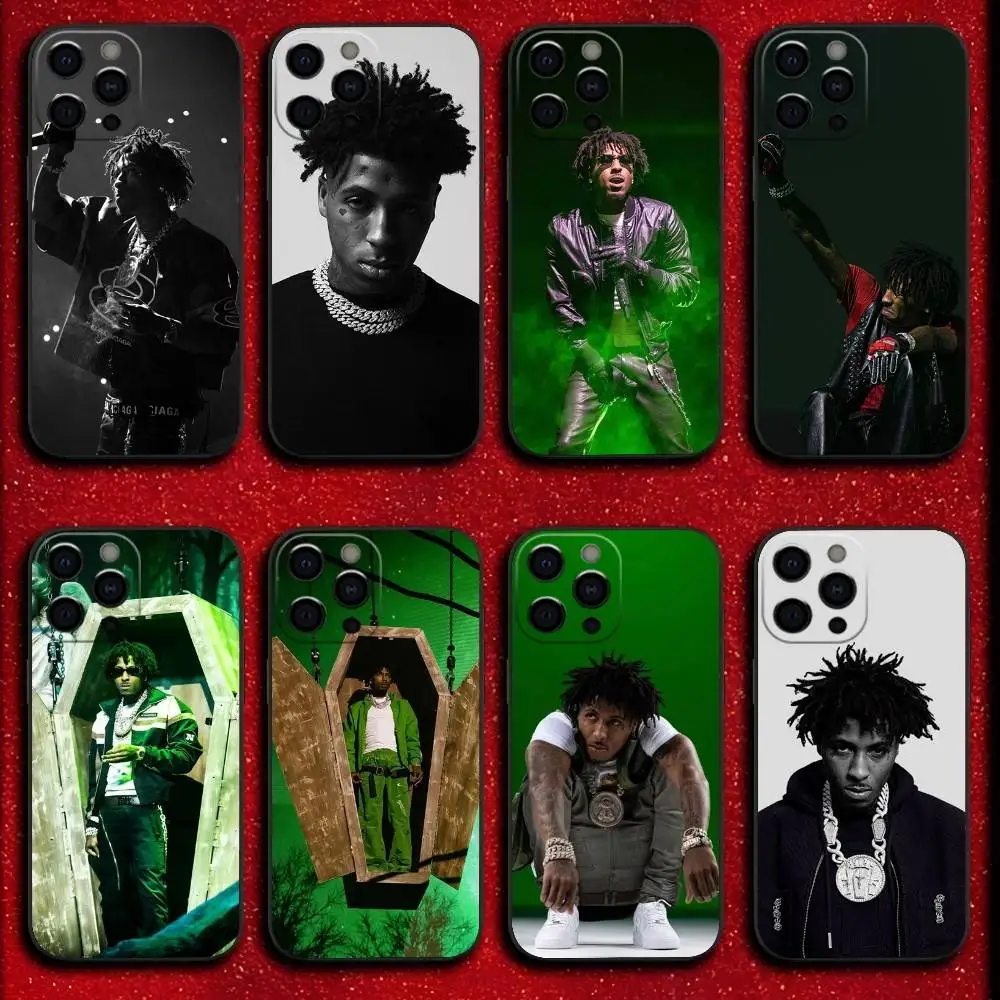 Funda de teléfono Rapper Y-YoungBoy Singer para iPhone 17,16,15,14,13,12,11,Pro,Max,Plus,E,SE4,Air,Mini cubierta negra
