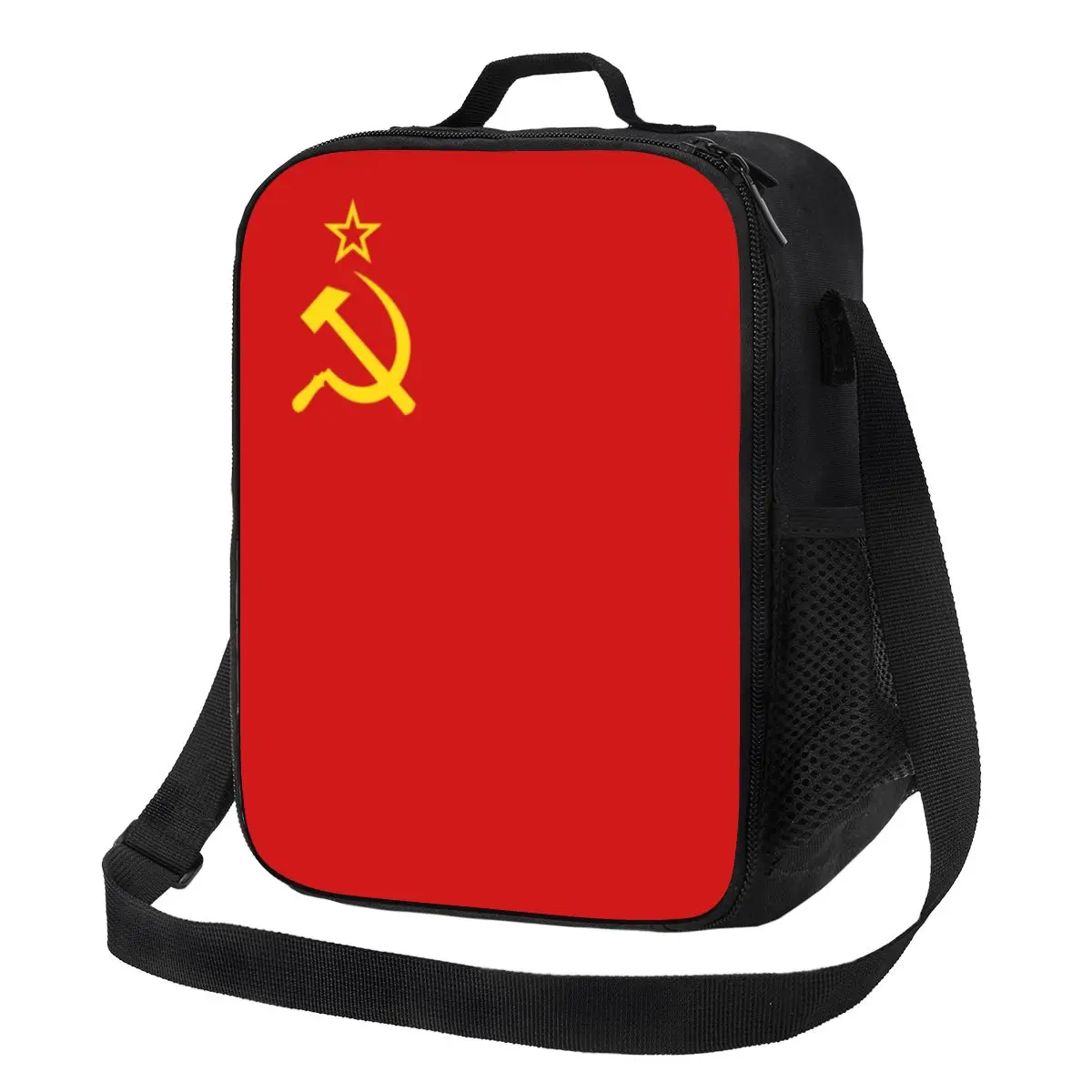 

Flag Of The Soviet Union Insulated Lunch Tote Bag for Women Russian CCCP Portable Thermal Cooler Food Lunch Box School