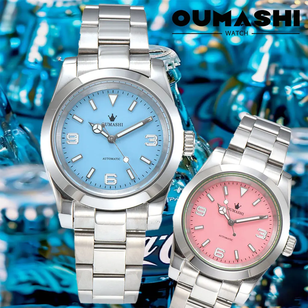 

39mm men's watch with NH35 movement automatic mechanical watch sapphire glass stainless steel strap business waterproof watch