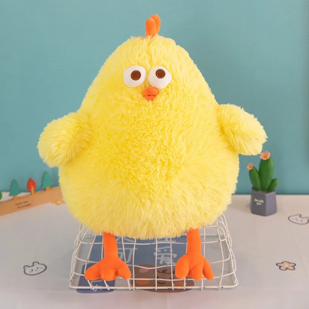 Langes Haar Huhn Plüschtier Gefülltes Flauschiges Huhn Plüschkissen Niedliches weiches Plüsch Dundun Huhn Spielzeug Freunde Geburtstagsgeschenke
