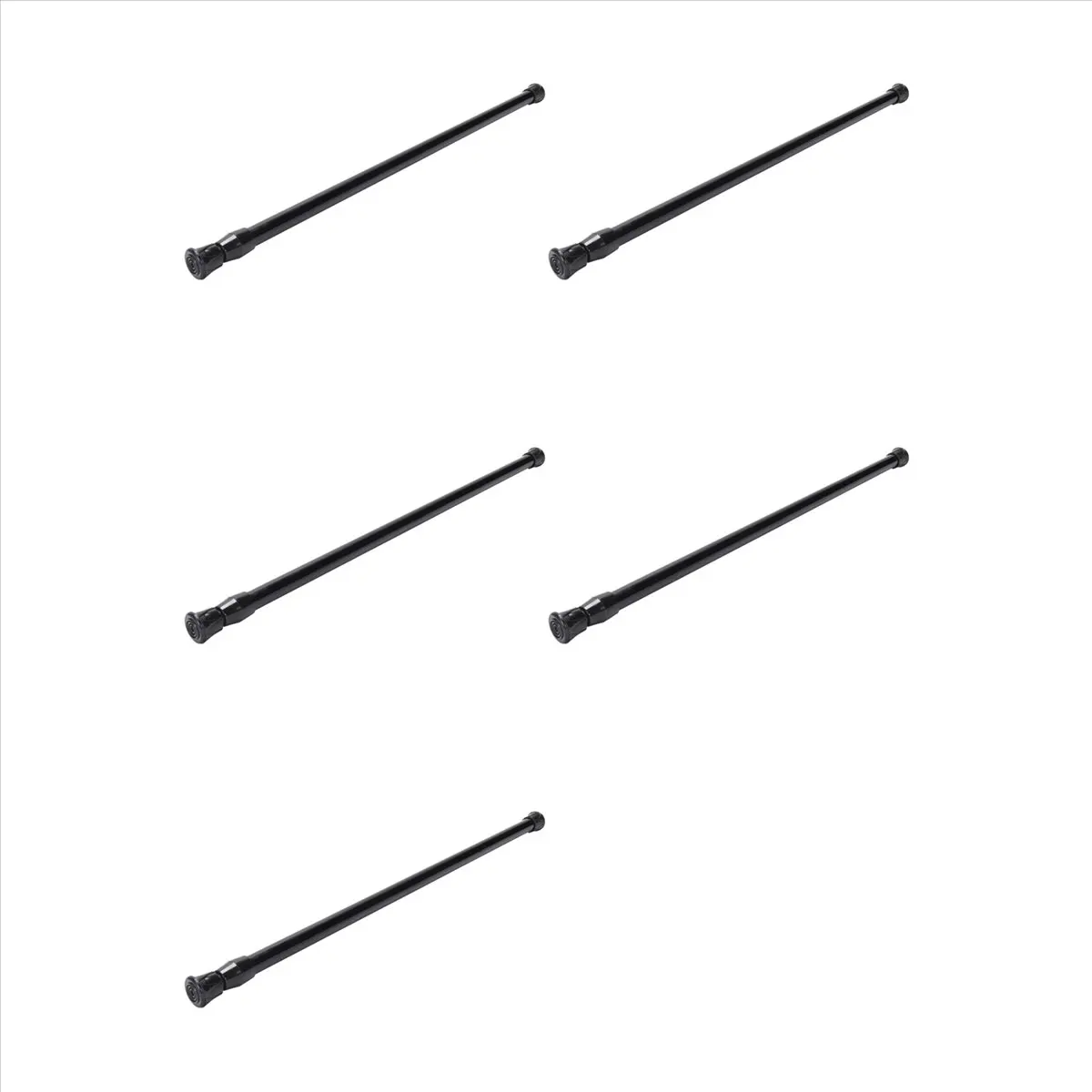Okay 5X Spring Extendable Loaded Curtain Rail Pole Telescopic Bath Window Tension Rod,40-70Cm