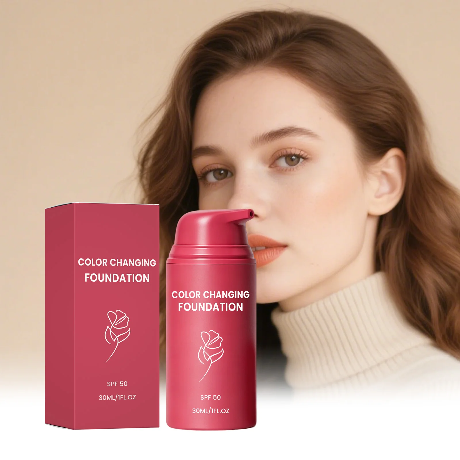 Color Changing Temperature Sensitive Foundation Natural Control Moisturizing Long-Lasting Makeup Concealer Lightweight Texture
