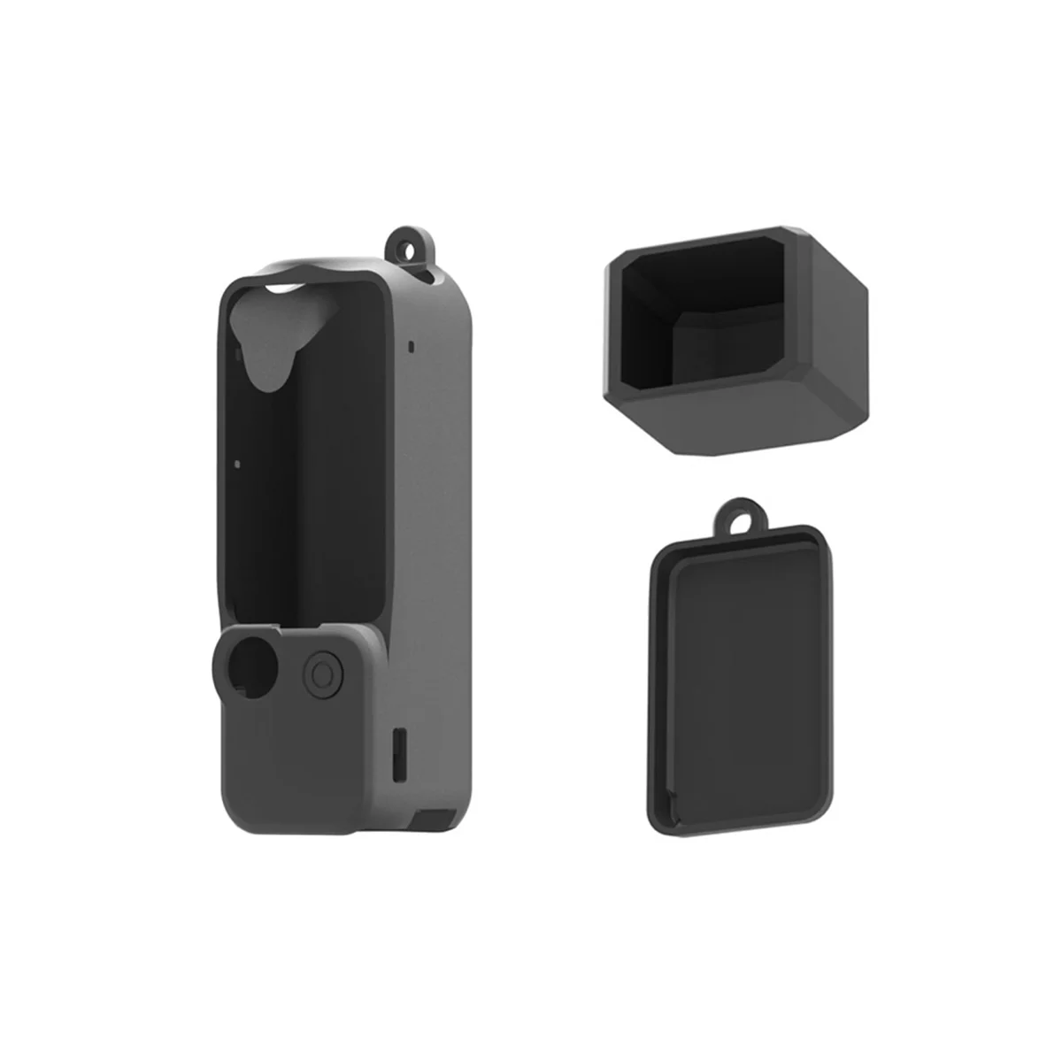สำหรับ DJI OSMO Pocket3เคสซิลิโคนสำหรับกล้องเลนส์อเนกประสงค์สีดำ