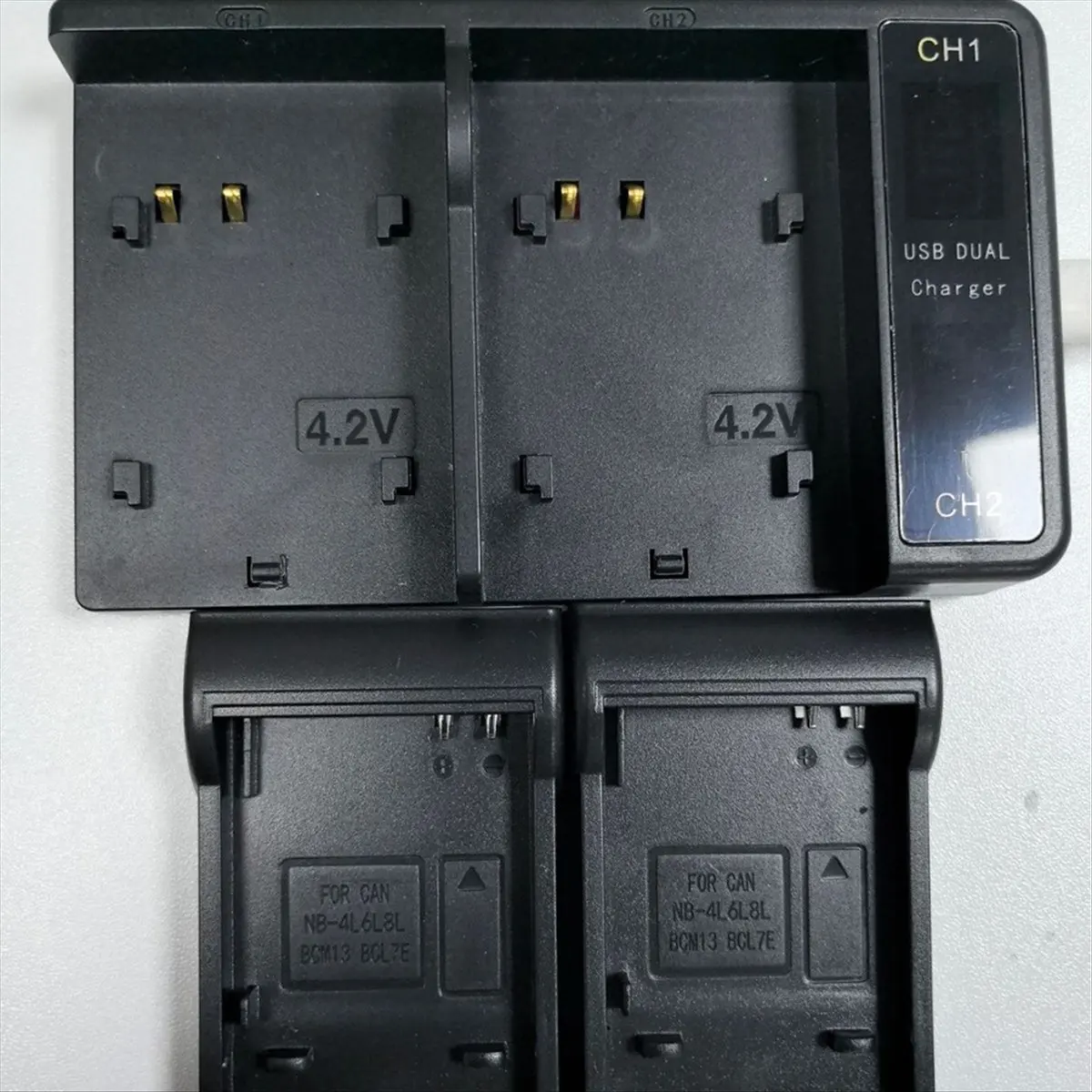 

USB-C Port Digital Tube Display Camera Dual Charger for -4L/6L/8L Dual Charger Battery [To&On-e]