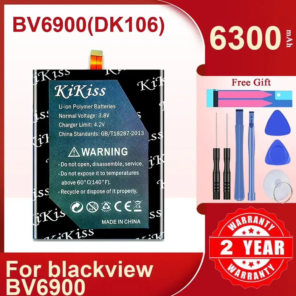 KiKiss Battery For blackview BV6900,BV6900(DK106),6300mAh