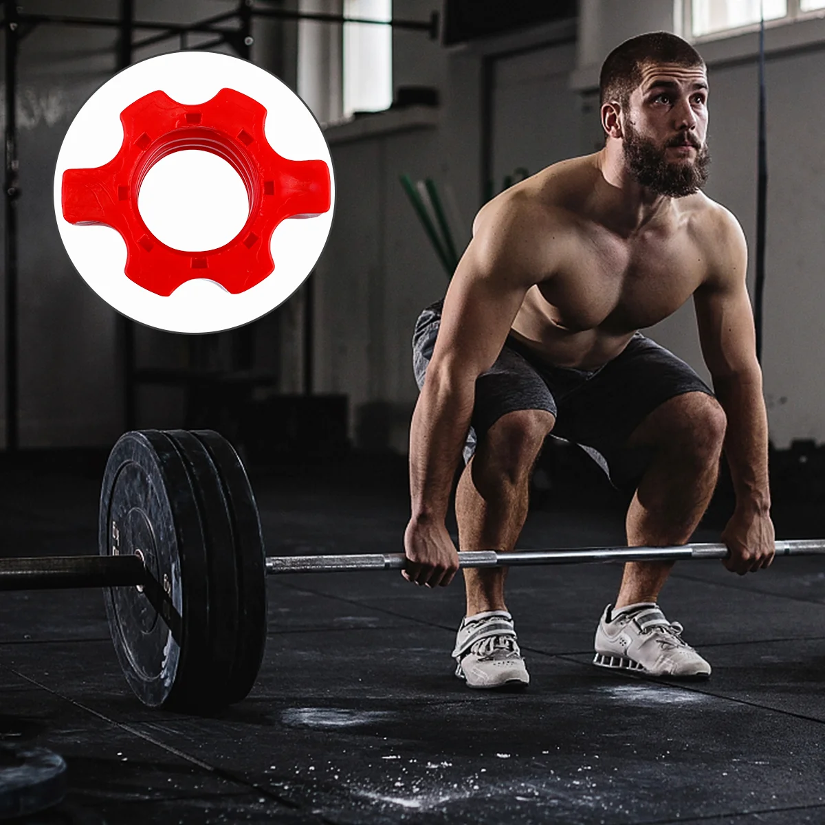 4 Pcs Dumbbell Bar Nut Barbell Fixing Accessories Home Gym Equipment Weightlifting Screw Rod Svrew Plastic Clamp