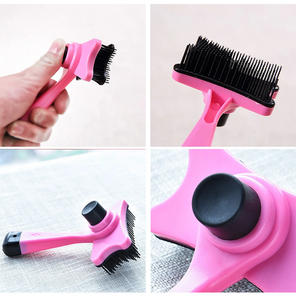 

2Pcs Pet Comb for Cat Dog Pink and Orange Grooming Tool Removes Tangles Knots Dander Trapped Hair Ergonomic Grip