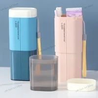 Travel Toothbrush Toothpaste Holder Storage Box Portable Toothbrush Case Organizer for Outdoor Travel Bathroom Accessories