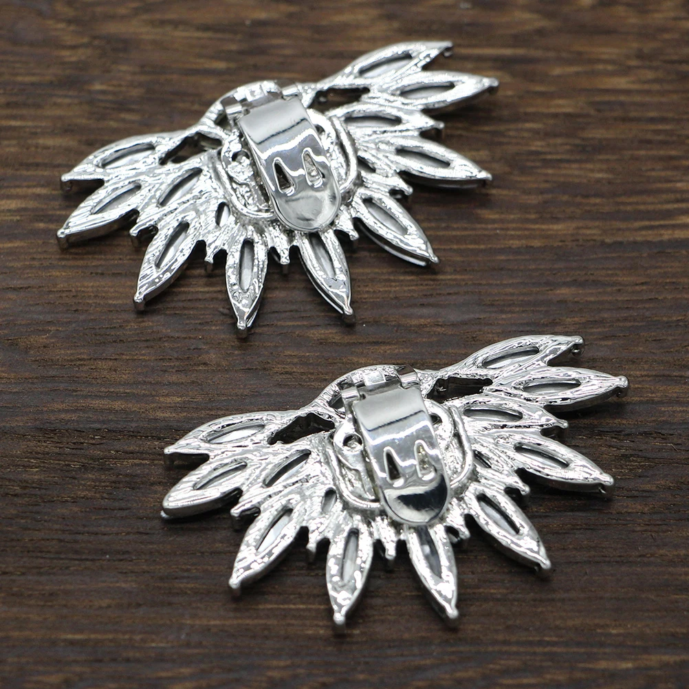 

2Pcs Rhinestone Shoe Flowers Decorative Clips for Women Flats Boots S Bridal Accessories Elegant Bright BROOCH Moderate Size
