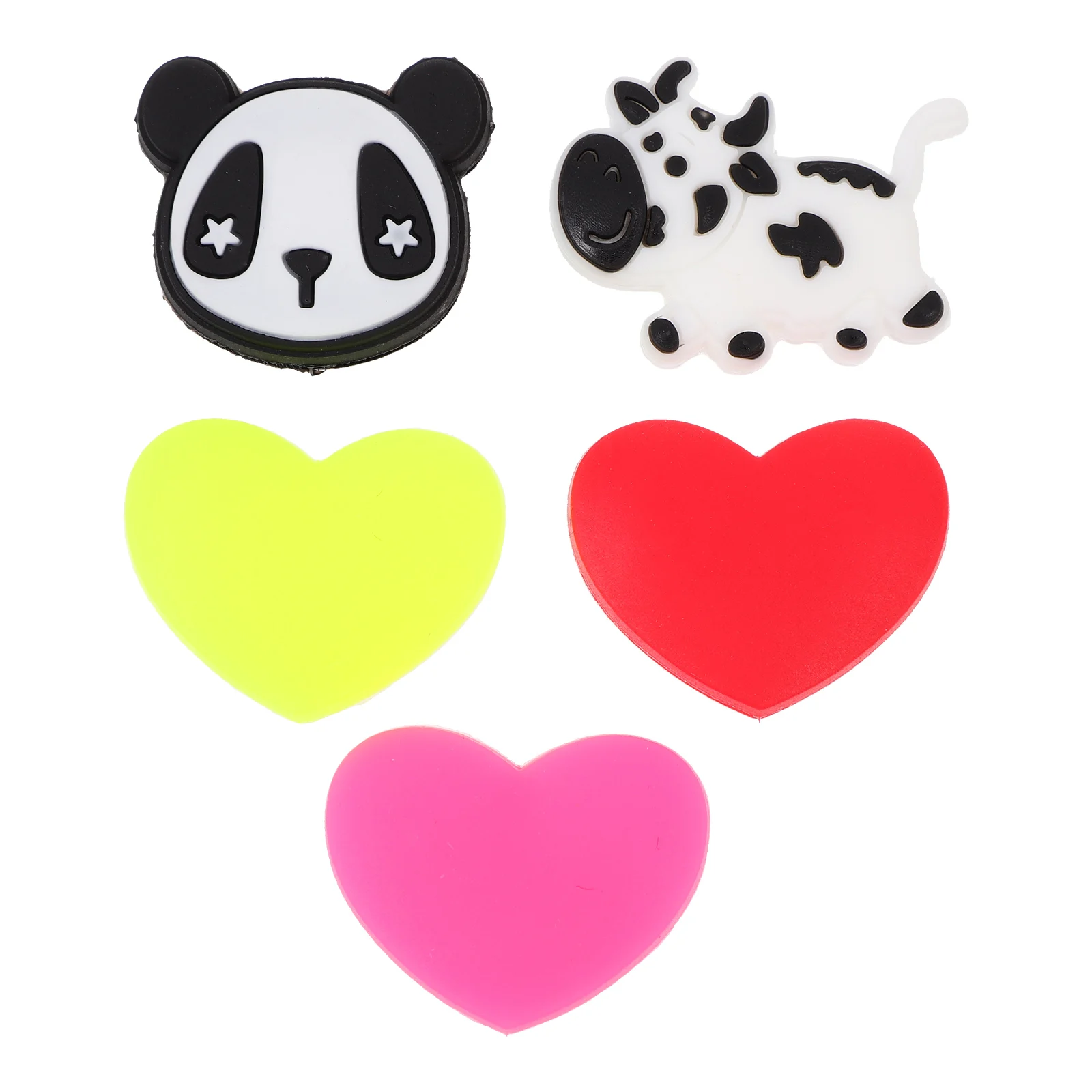 

5pcs Cartoon Tennis Racket Silicone Dampener Heart Shape Shocking Absorber Reducer for Racquet Sports for Tennis