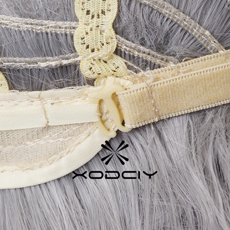 남성용 합성 머리카락 애니메이션 코스프레 가발 남성용 간달프 긴 회색 수염 가발 내열성 파티 할로윈 역할 놀이