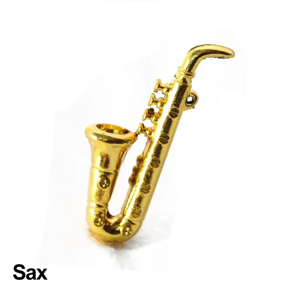 Lot De 5 Instruments Miniatures 1:12 – Tambour, Saxophone, Trompettes – Décoration Maison De Poupée – CENPEK