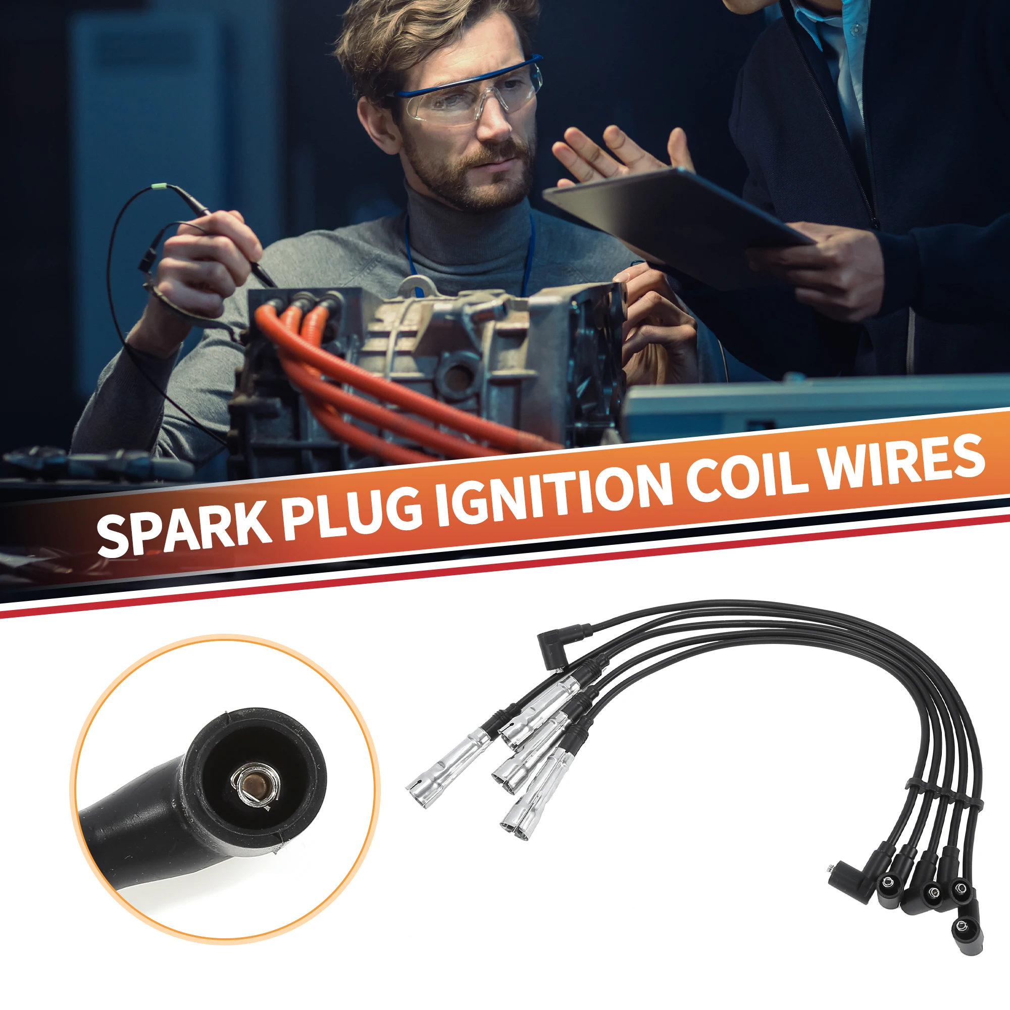 

UXCELL Car Spark Plug Coil Wires Ignition Coil Harness Cable Fit for VW Golf III 1.6 1991-1998 55kW - Pack of 5