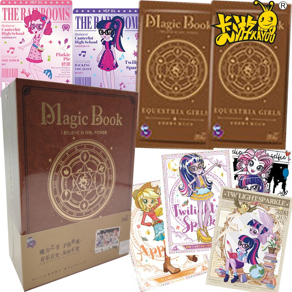 

Оригинальные коллекционные карточки KAYOU My Little Pony для детей: анимированные, креативные, в виде волшебной книги, персонажи из мультфильма, подарки