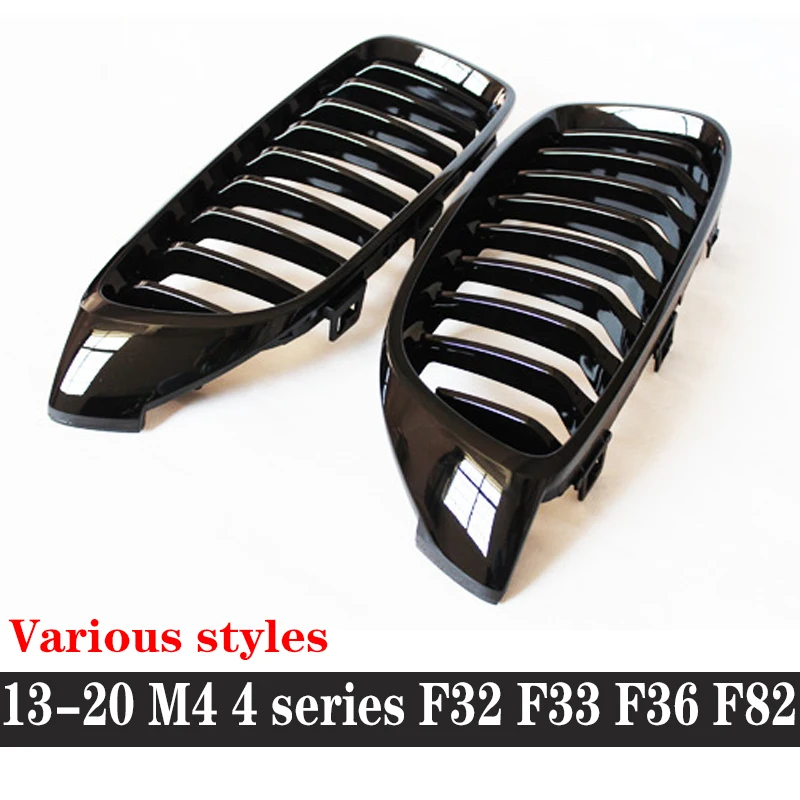 

Для BMW 4 серии M3 F80 M4 F82 F83 F32 F33 M Стиль Решетка для почек Глянцевый черный цвет ABS Пластиковый передний бампер Авто Декор Гриль