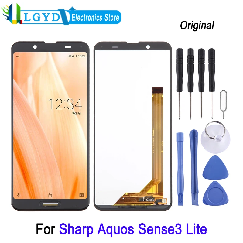 5.5-inch TFT LCD Screen For Sharp Aquos Sense3 Lite, SH-RM12 Phone LCD Display Touch Screen Repair Replacement Part