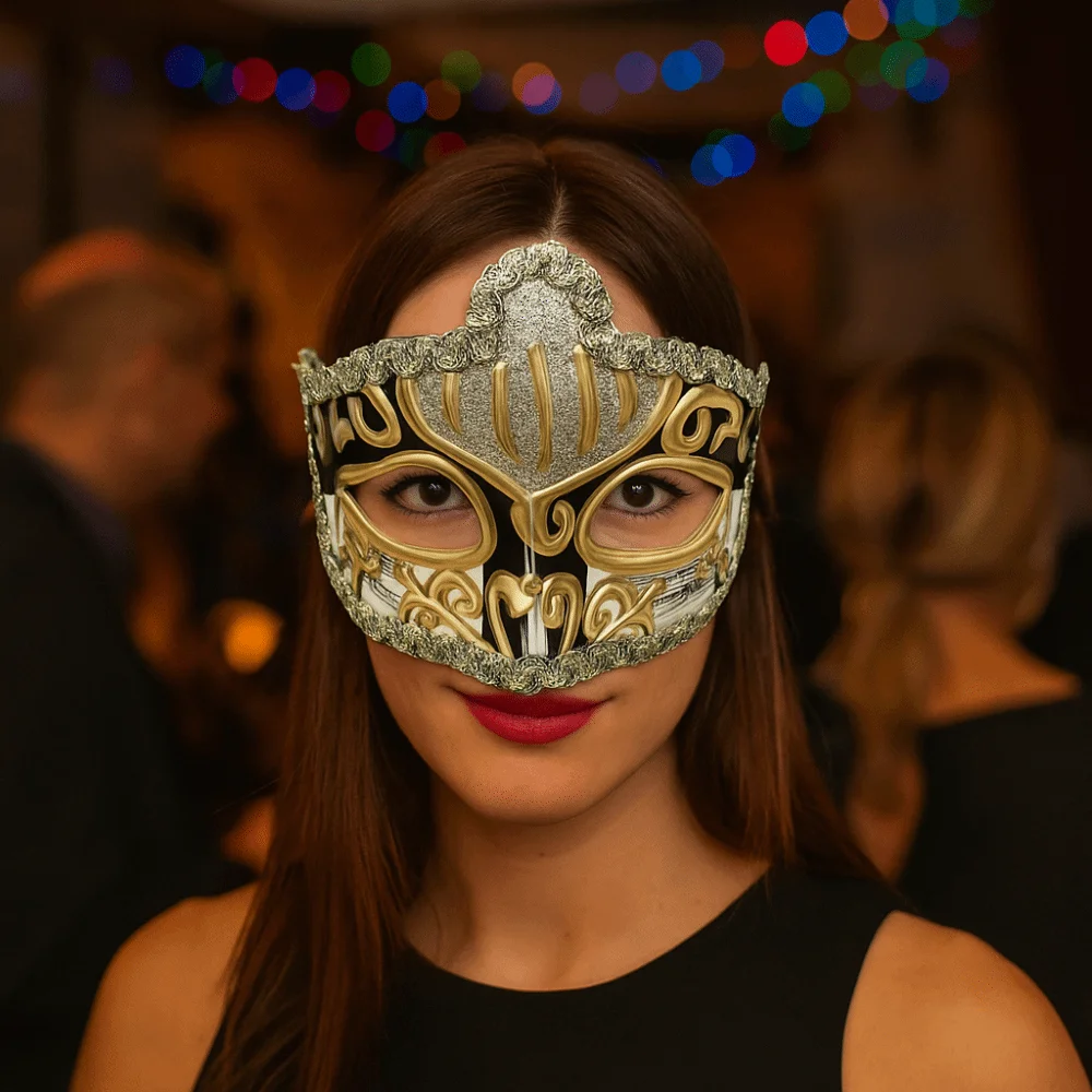 

Party Cosplay Props Halloween Masks Half Face Plastic Glitter Mask Carnival Costume Props Masquerade Cosplay Venice Mask