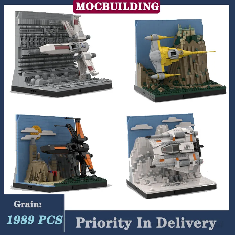 MOC Space Film Modular Display Series N1 Starfighter Building Block Assembly Collection Series Toy Gifts