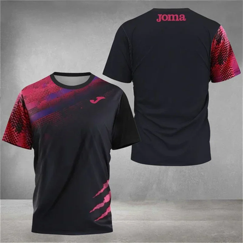 

Summer Fashion Men's and Women's Sports Printed T-shirt Outdoor Tennis Training Clothing Fitness Breathable Quick Drying T-shirt