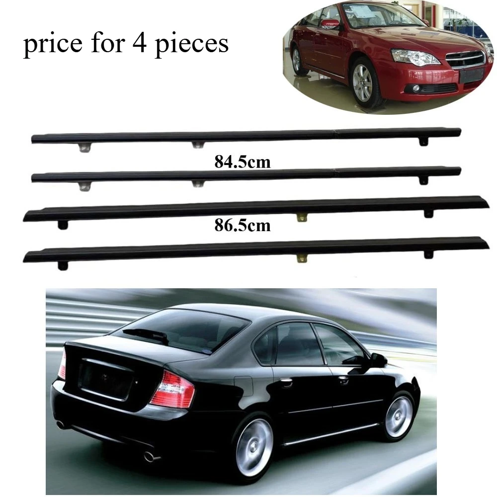62280-AG011 Window WeatherStrip Rubber Shell for Subaru Legacy Shell 4 Pieces 1 Set