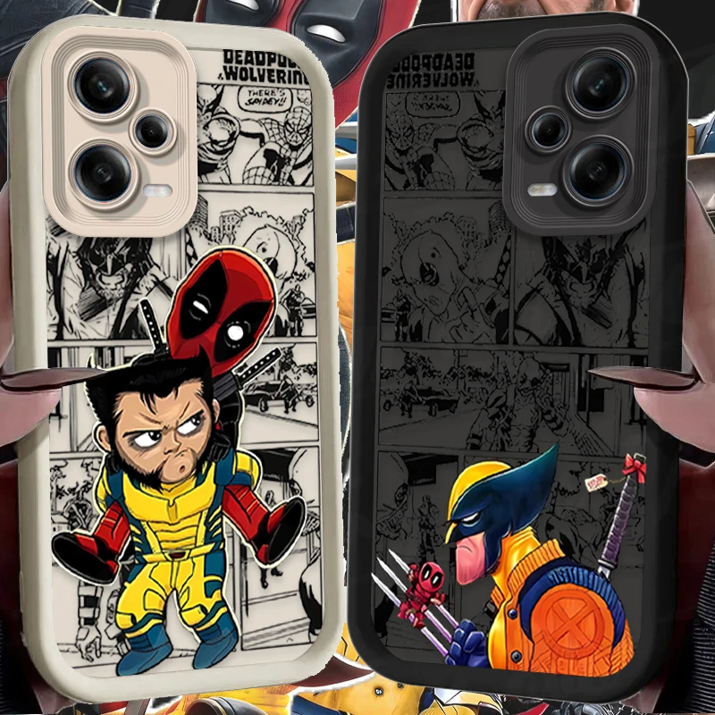 Marvel Deadpool And Wolverine Soft TPU Case for Xiaomi Redmi Note 13 12 11 Pro Plus 4G 5G 12S 11S 10S 10 9 9S 8 12C 13C A3 Cover