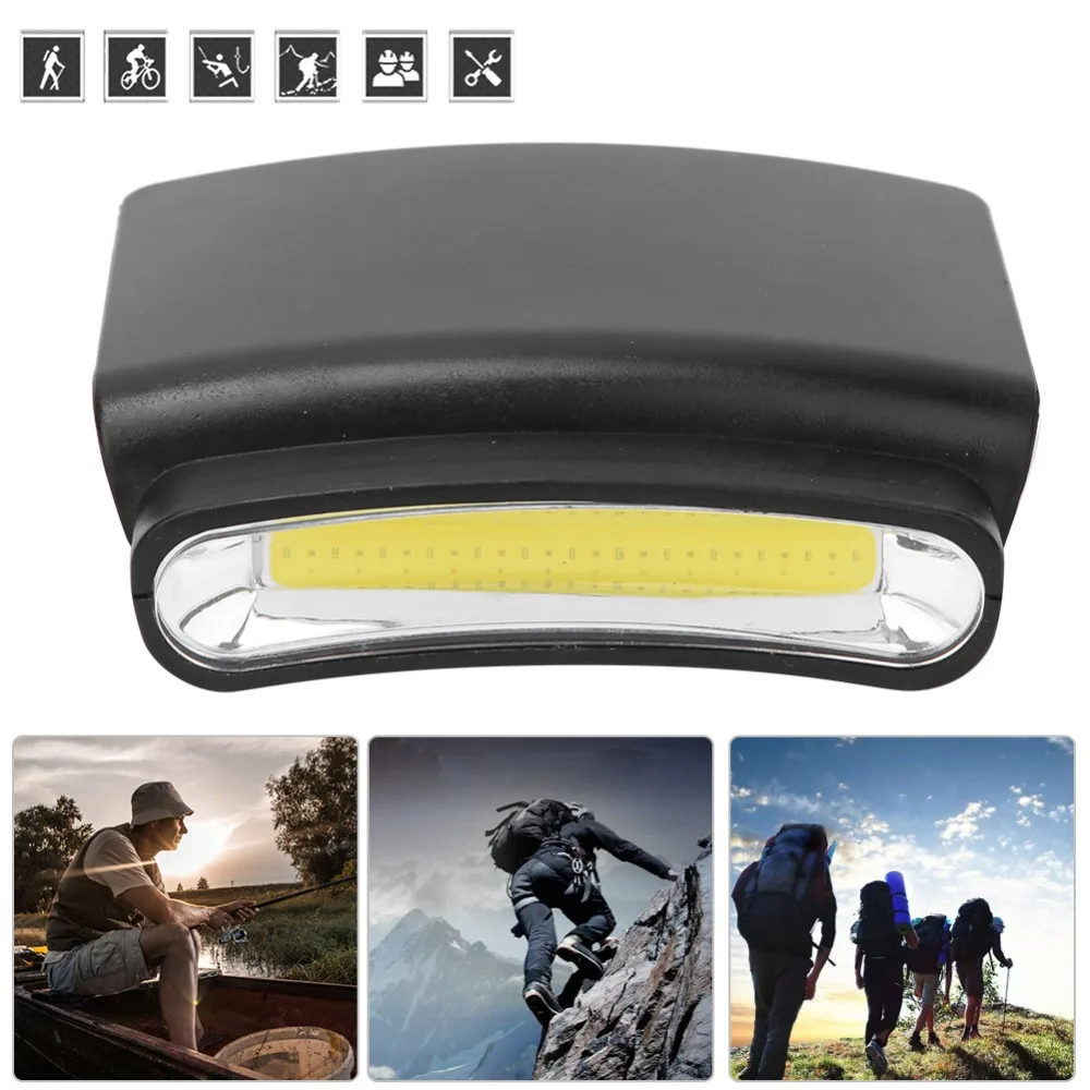 Durable Plastic LED Headlamp Bright Adjustable COB Light Portable Headlamp Three Modes Mini Headlamp Outdoor Activities