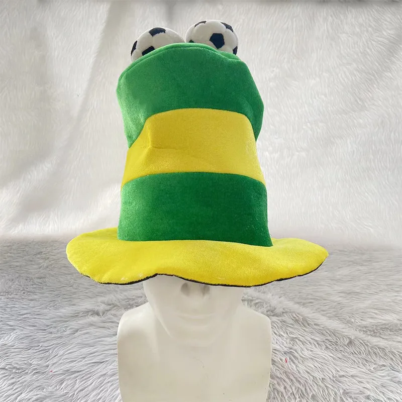 Football Hat Bowler Hats National Flag High Top Cap Football Game Sports Fans Mardi Gras Celebration Party Halloween Headdress