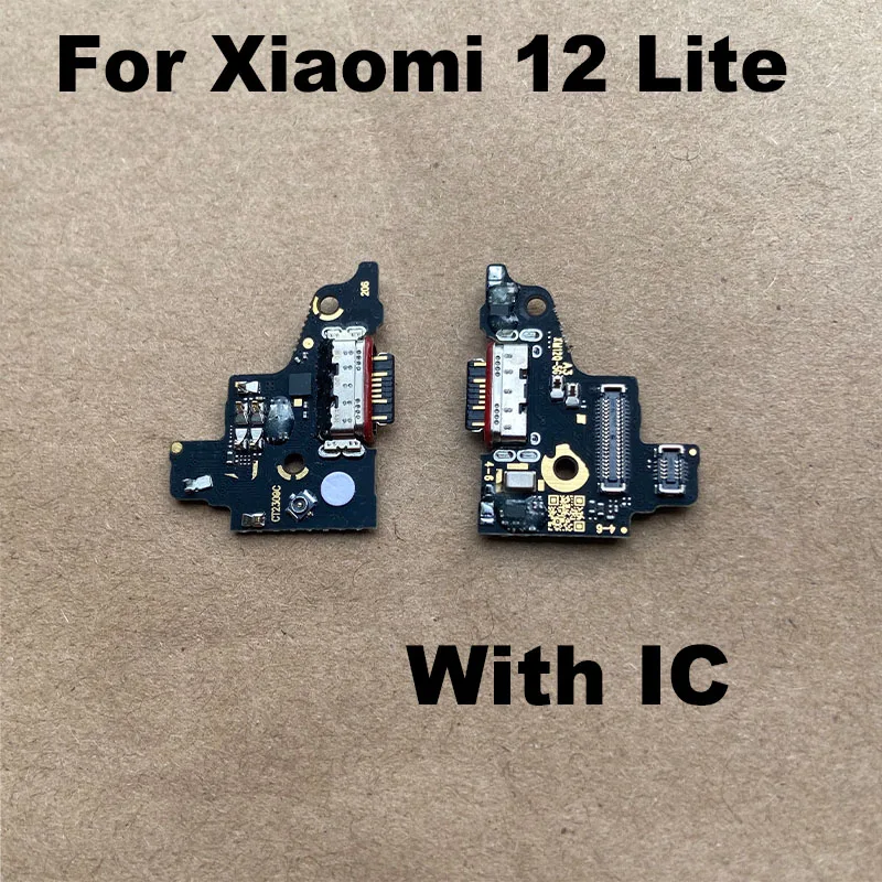 

For Xiaomi 12 Lite Fast USB Charging Dock Port Mic Microphone Connector Board Flex Cable Repair Parts Global MI 12 Lite