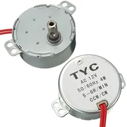 Motor síncrono estable de 5-6 r/min Pro TYC-50 AC 220V 12V 50/60Hz par 4KGF.CM 4W CW/CCW plato giratorio de microondas para ventilador eléctrico