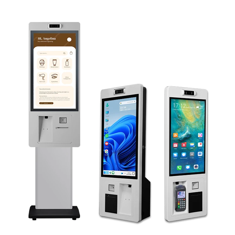 

TouchWo 23.8 Inch Self-Service Kiosk Machine with Capacitive Touchscreen for Self-Service Ordering & Payment