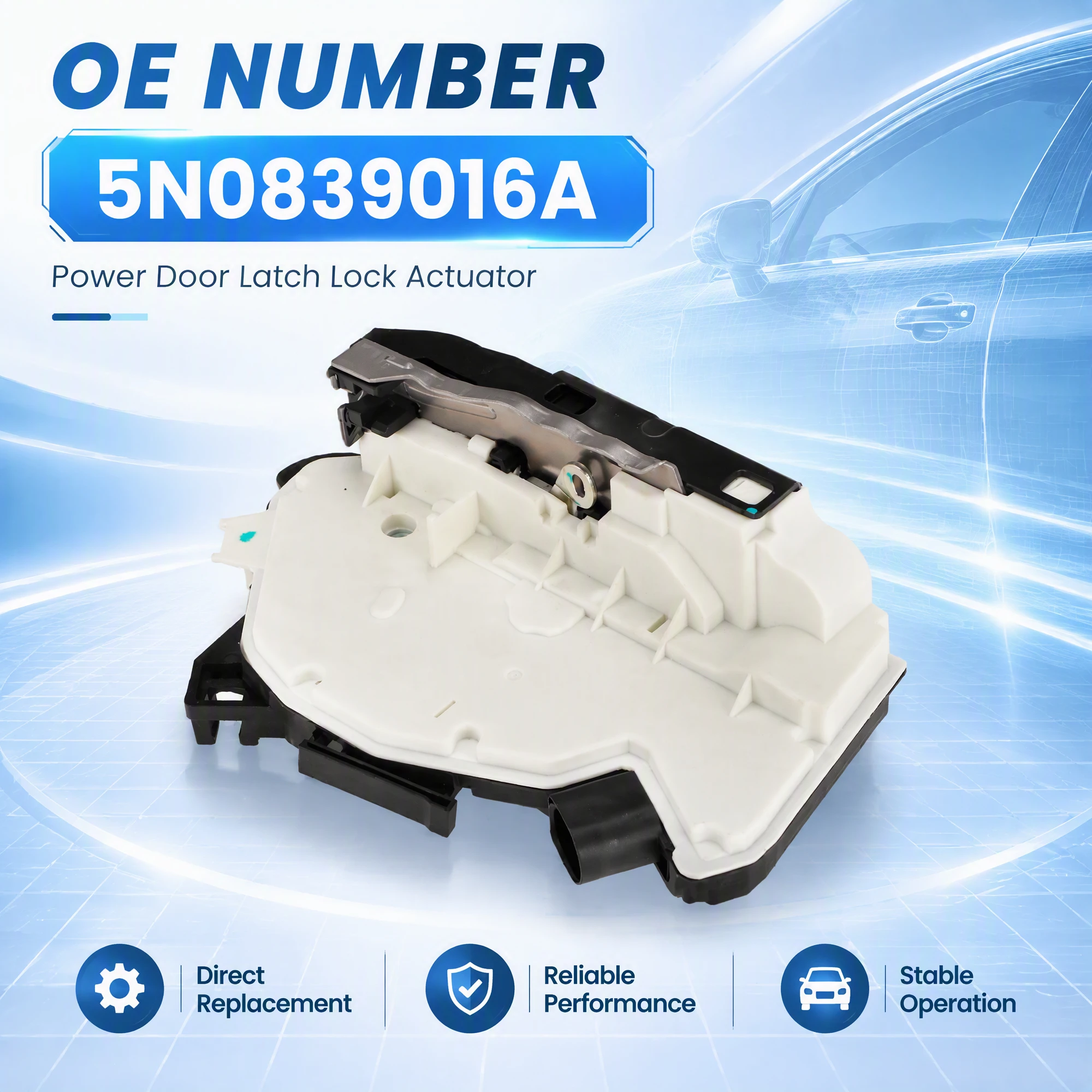 X Autohaux 5N0839016A Power Door Lock Latch Actuator for Audi A1 Hatchback