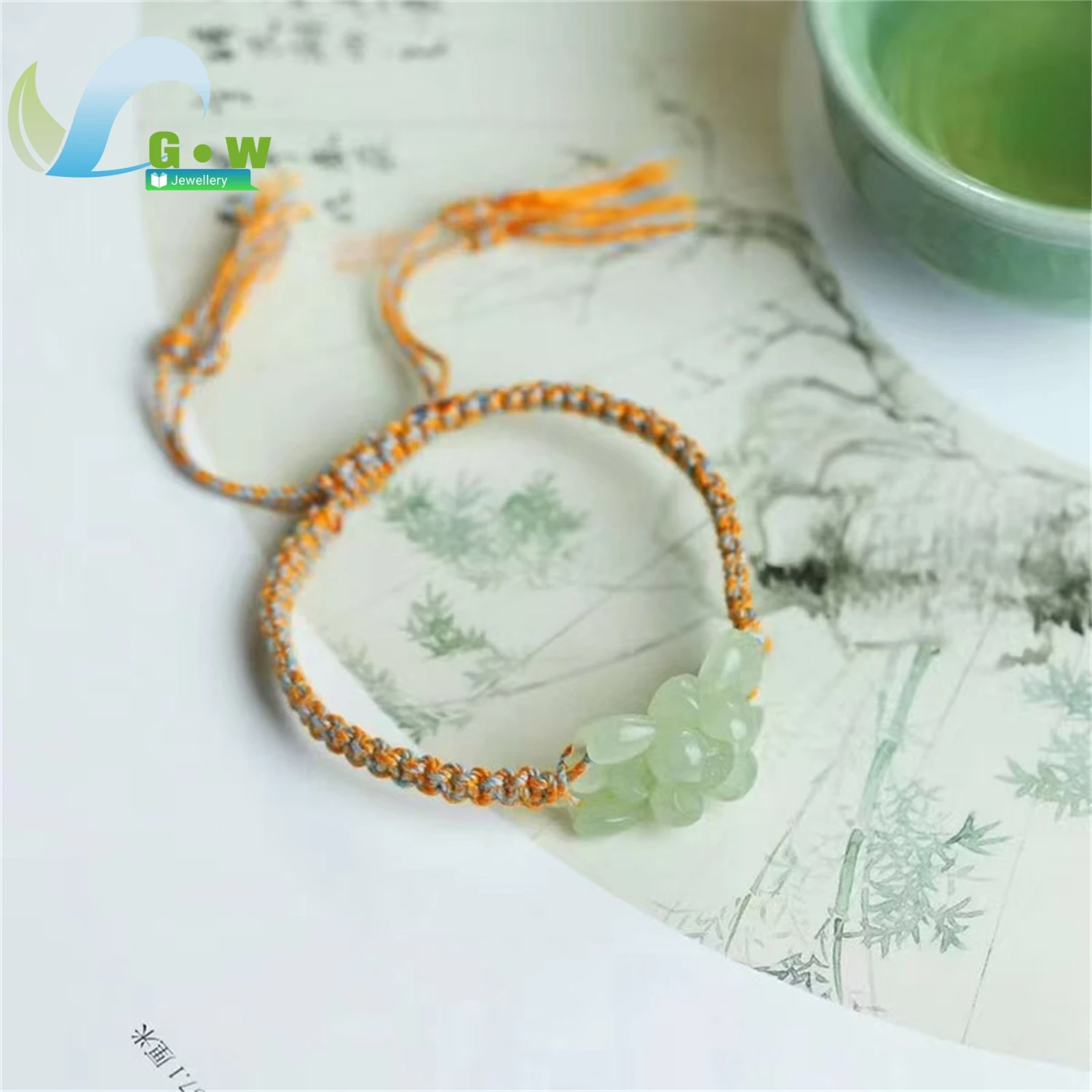 Natural Clear Water Jade Lotus Bracelet Women Carved Gemstone Wristband Handmade Jewelry Daily Wear Charm Gift For Her