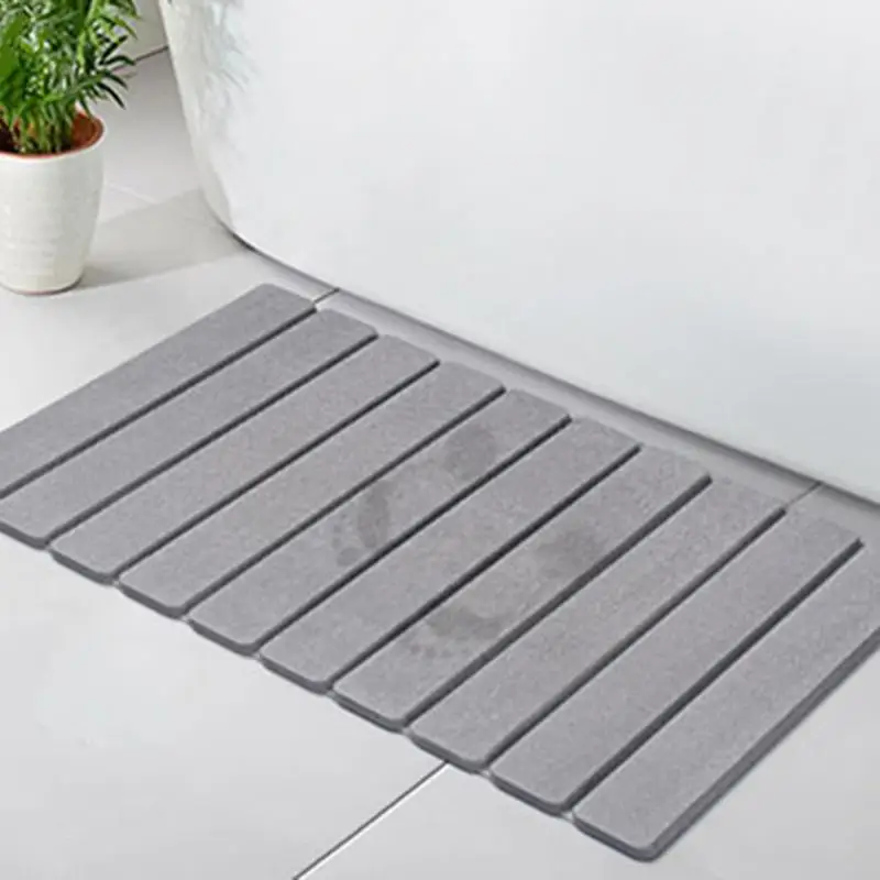 Foldable  Diatom Mud Bath Mat Non-Slip Water-absorbent Mats Kitchen Bathroom Entry Door Mats Non Slip Square Foot Rug