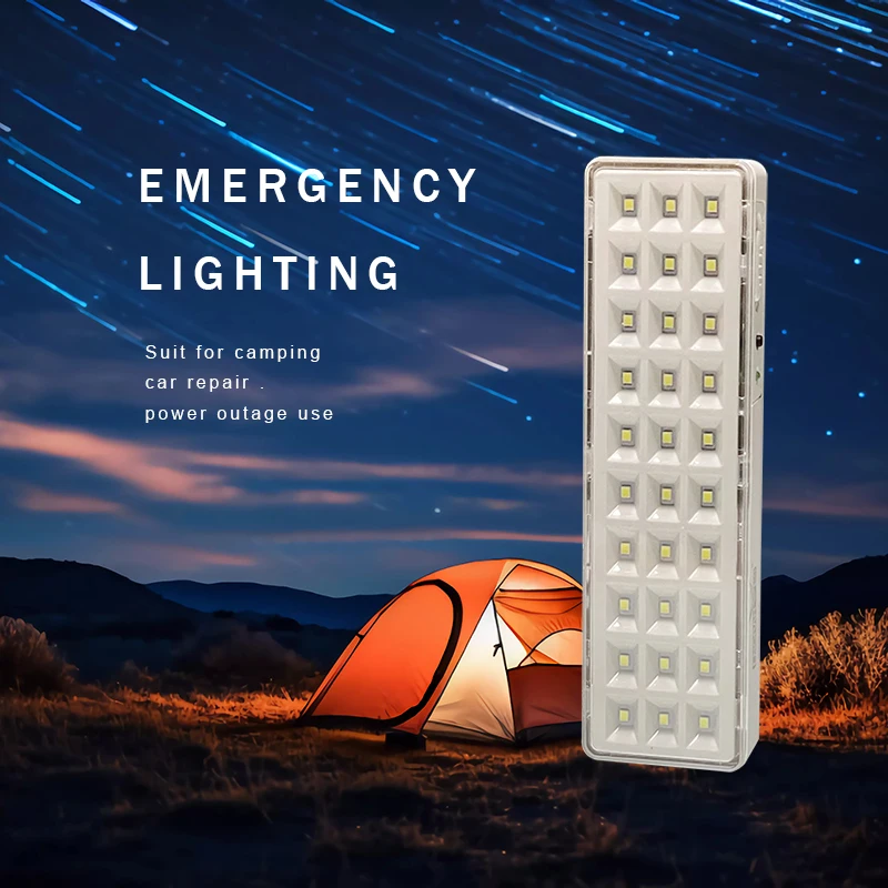 30LEDs Emergency Light Portable Rechargeable Lantern For Home Camping Wall-Mounted Automatic Exit Lamp Indoor Worklight Lamp