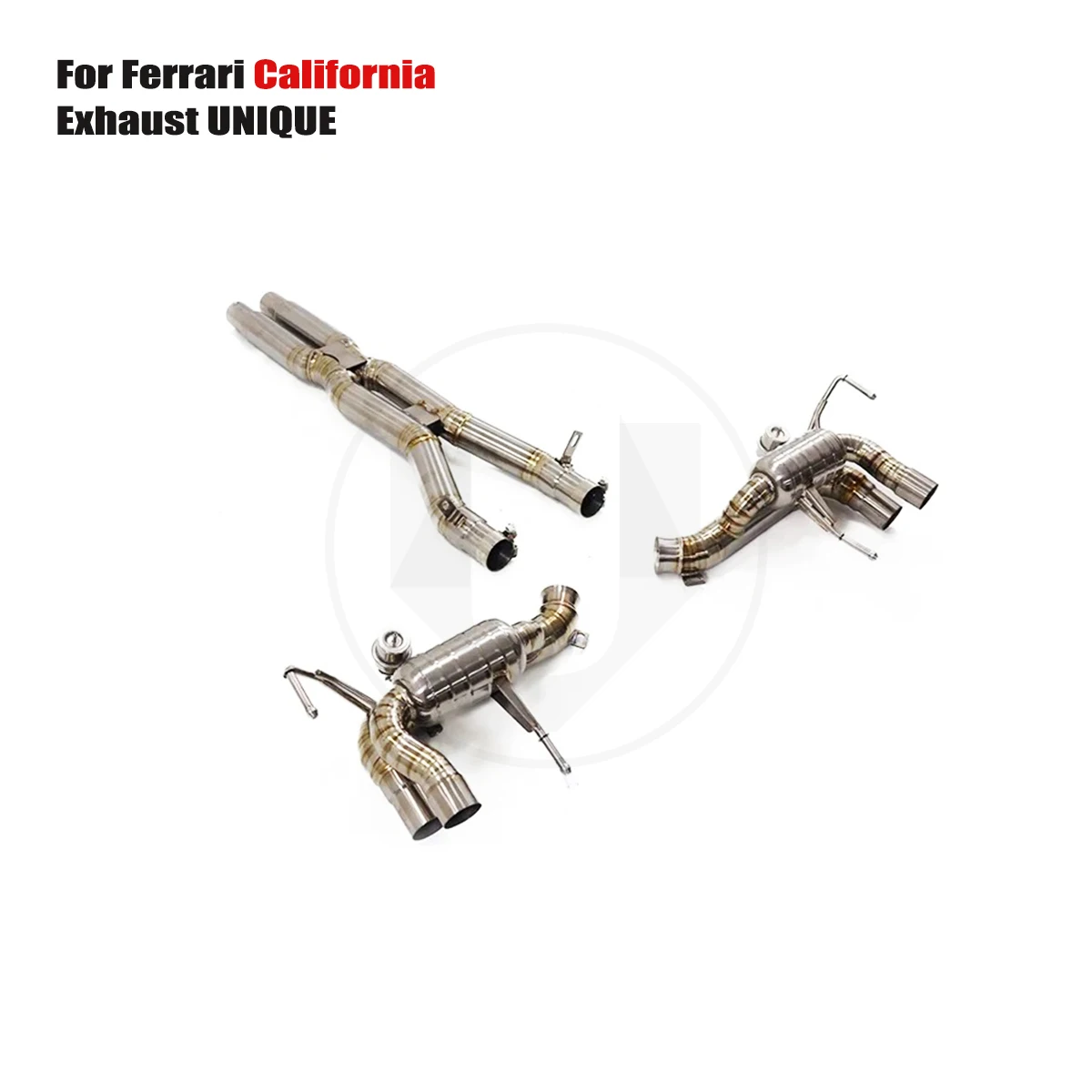 UNIQUE Designs 2009-2013 Ferrari California 4.3L TC4 titanium sports Valved  Exhaust System