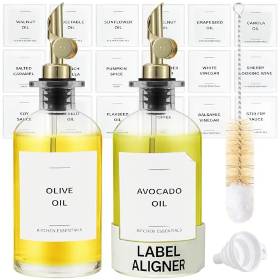 

Бутылка-дозатор оливкового масла включает в себя 55 кухонных этикеток, бутылки для кулинарного масла для кухни, диспенсер для кофейного сиропа, наливной Spou