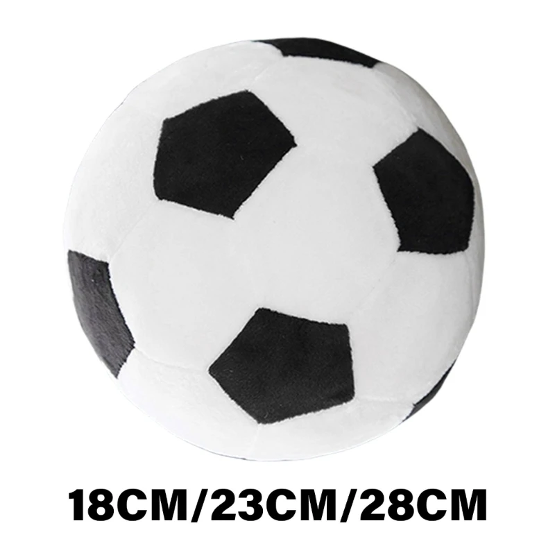 Comfortable Football Shaped Cushion Soft Soccer Plush Toy Bedroom and Sofa Decoration for Kids and Adults