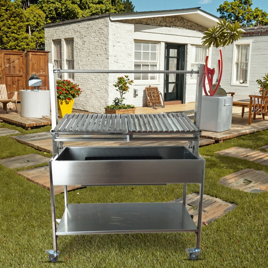 高さ調節可能なポータブル折りたたみ家庭用ステンレス鋼耐火バーベキューグリル炭素鋼キッチン用石炭燃料