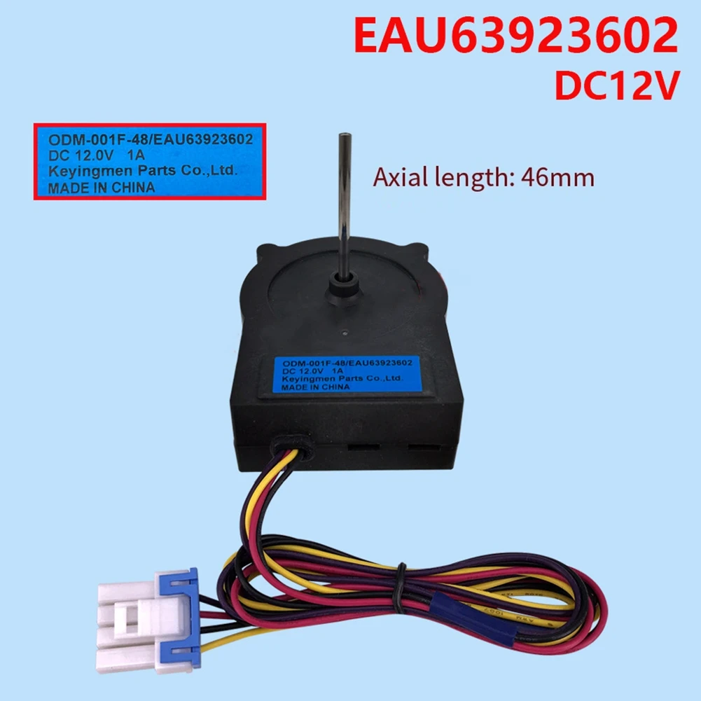 

A83X-EAU63923602 Двигатель вентилятора конденсатора холодильника для двигателя охлаждающего вентилятора в сборе ODM-001F-4B DC 12 В 1 А