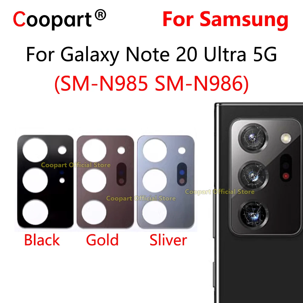 New Rear Back Camera Glass Lens For Samsung Galaxy Note 20 Ultra 5G SM-N985 SM-N986 Replacement With Adhesive Sticker