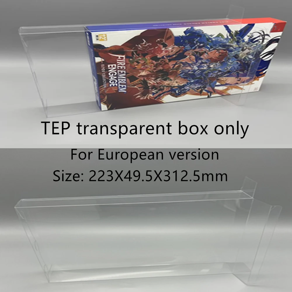 Scatola di visualizzazione della raccolta per Fire Emblem Engage/Nintendo Switch/NS/EUR Scatole trasparenti per riporre giochi Custodia trasparente per raccolta TEP Shell