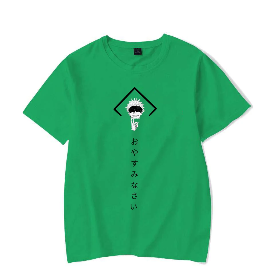 Japanese Anime Gojo Satoru Role Men's Woman's T-shirt Summer Retro Street Fashion Casual Breathable Couple's Oversize Clothing